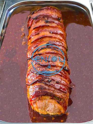 Smoked Bacon Wrapped BBQ Roast Pork